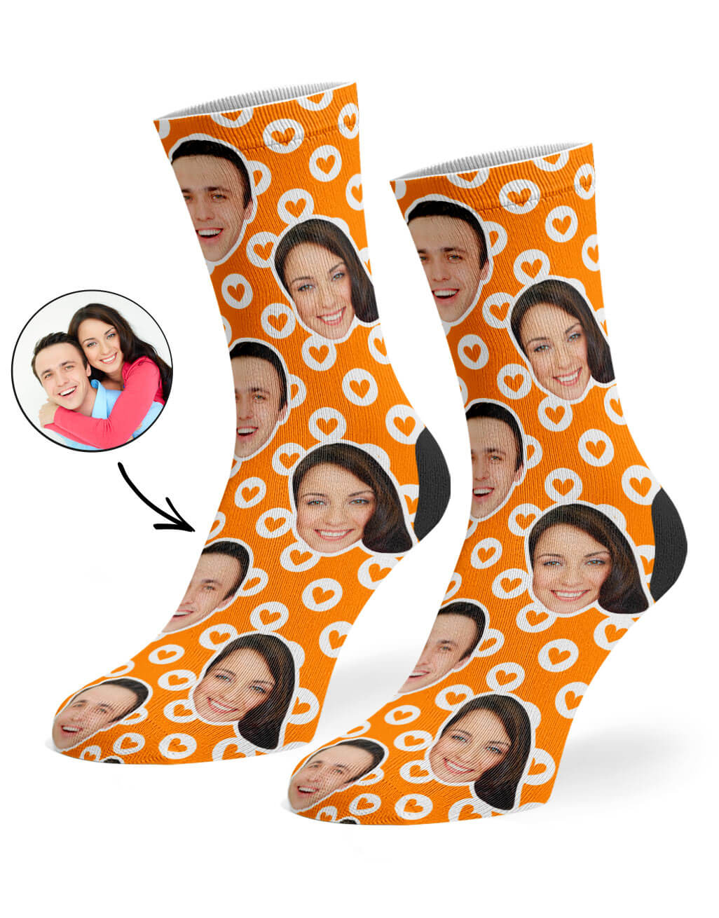 Circle Hearts Custom Socks
