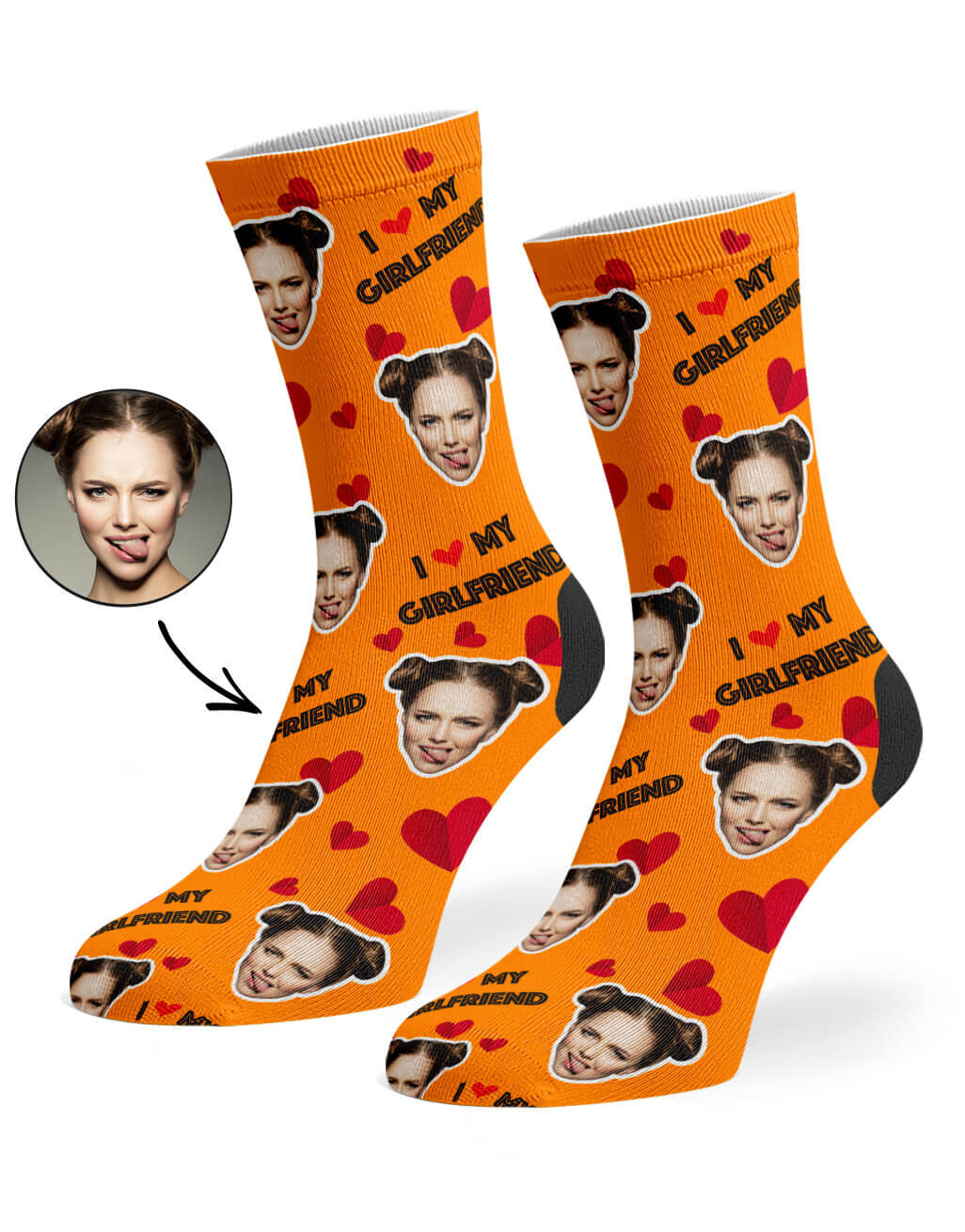 I Love My Girlfriend Custom Socks