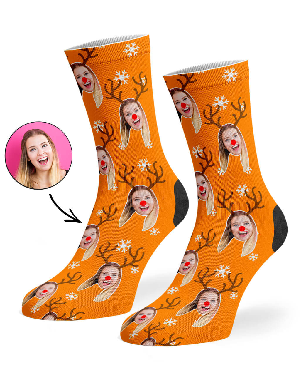 Reindeer Me Custom Socks