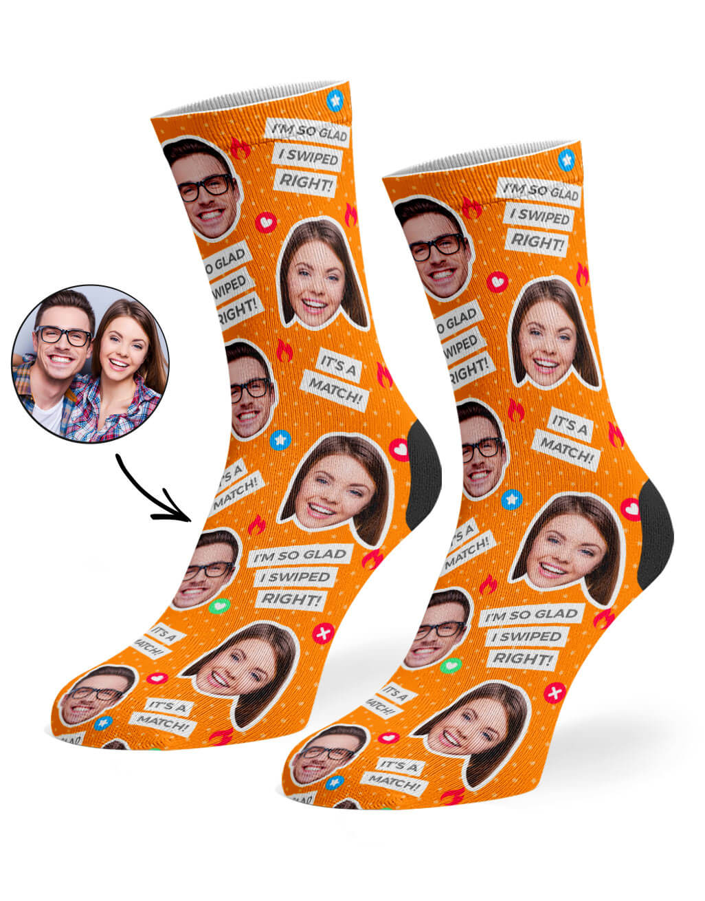 Tinder Custom Socks