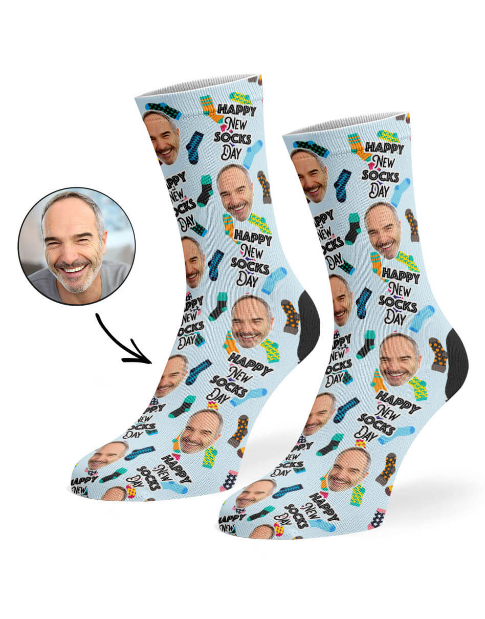 Happy New Custom Socks Day Custom Socks