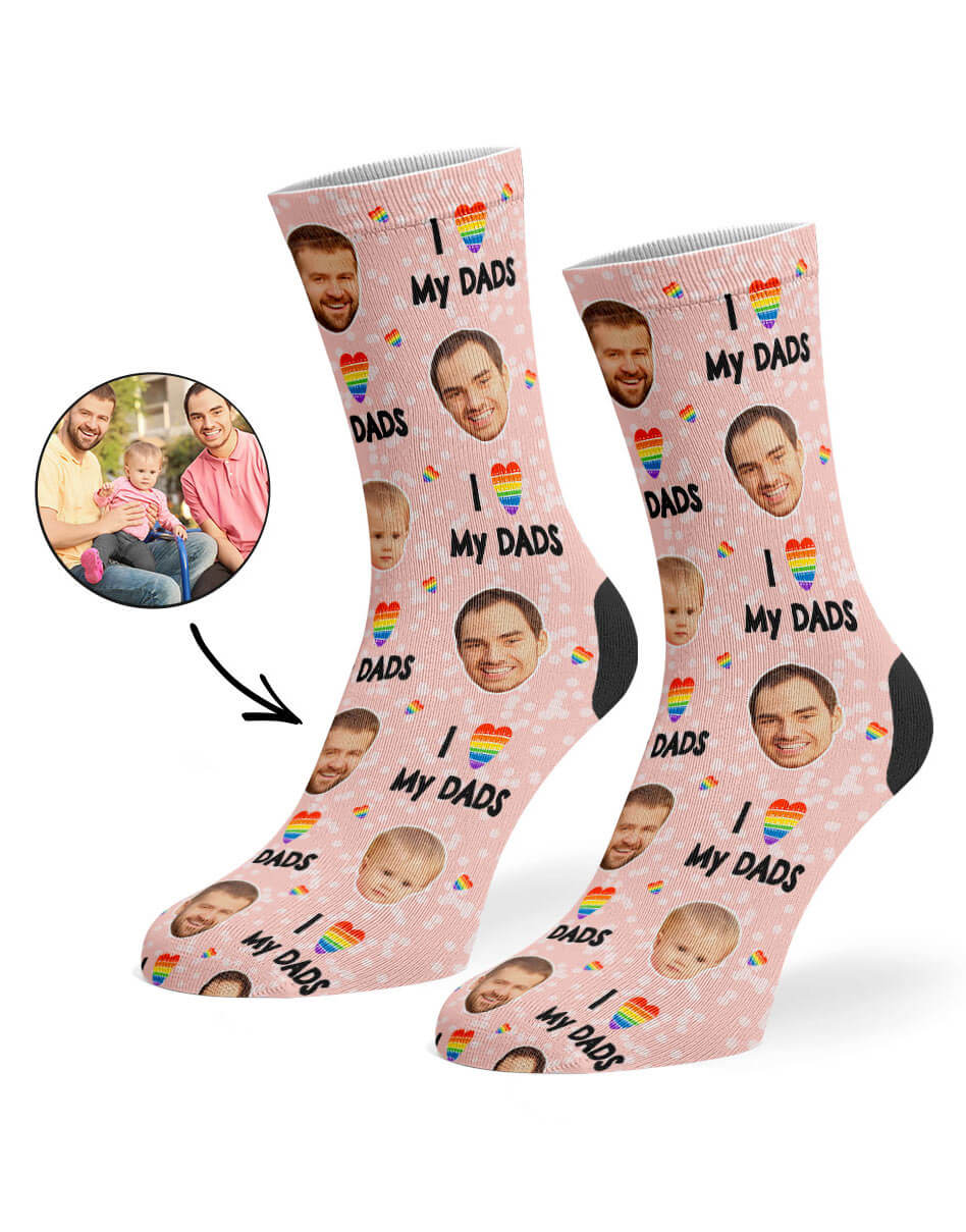 I Love My Dads Custom Socks