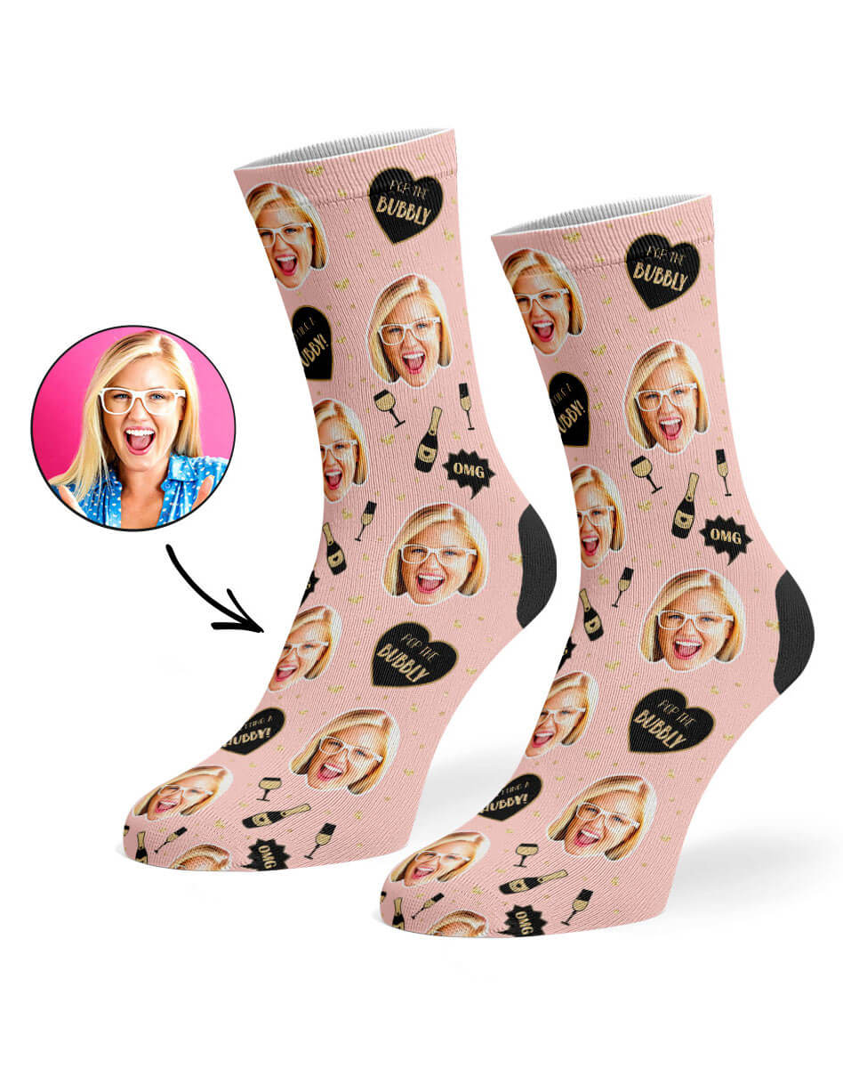 Pop The Bubbly Custom Socks