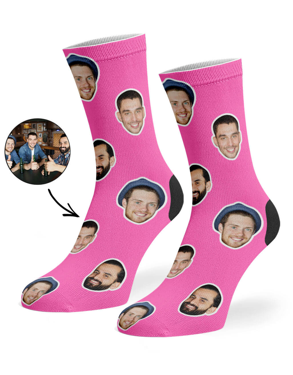 Best Friend Face Custom Socks