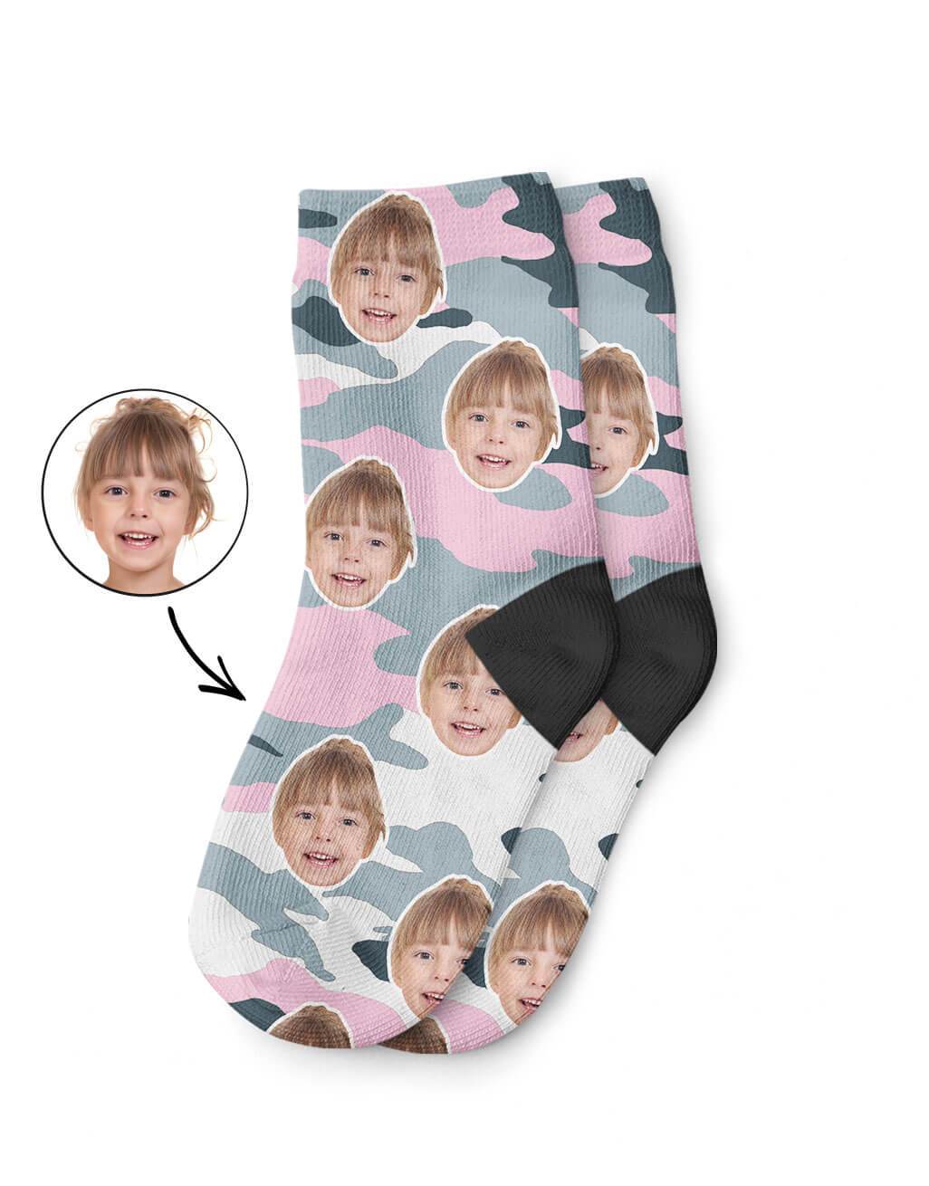 Camo Face Kids Socks