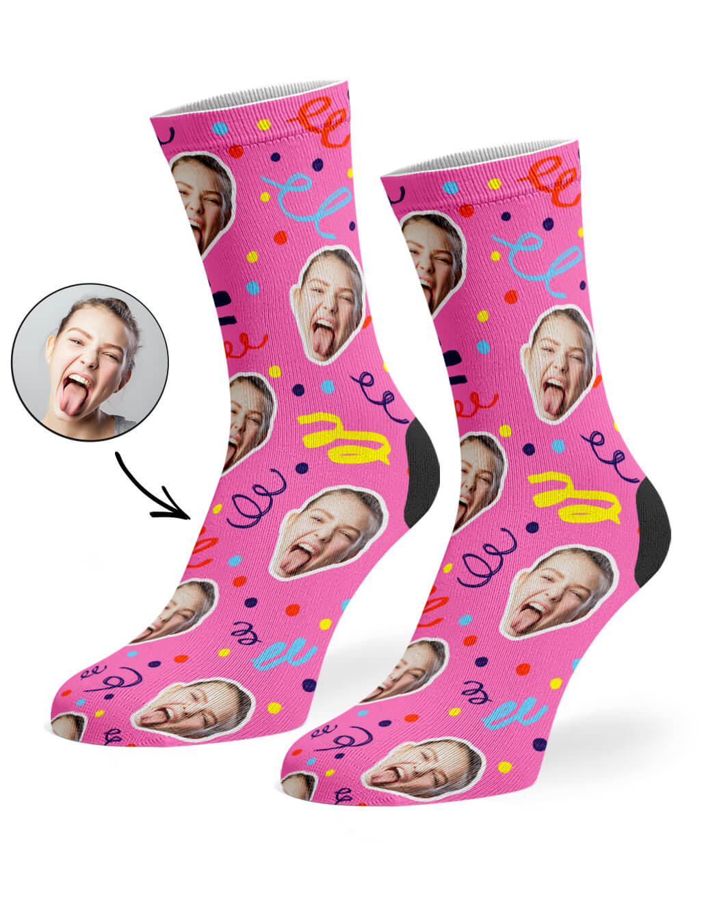 Happy Birthday Confetti Custom Socks