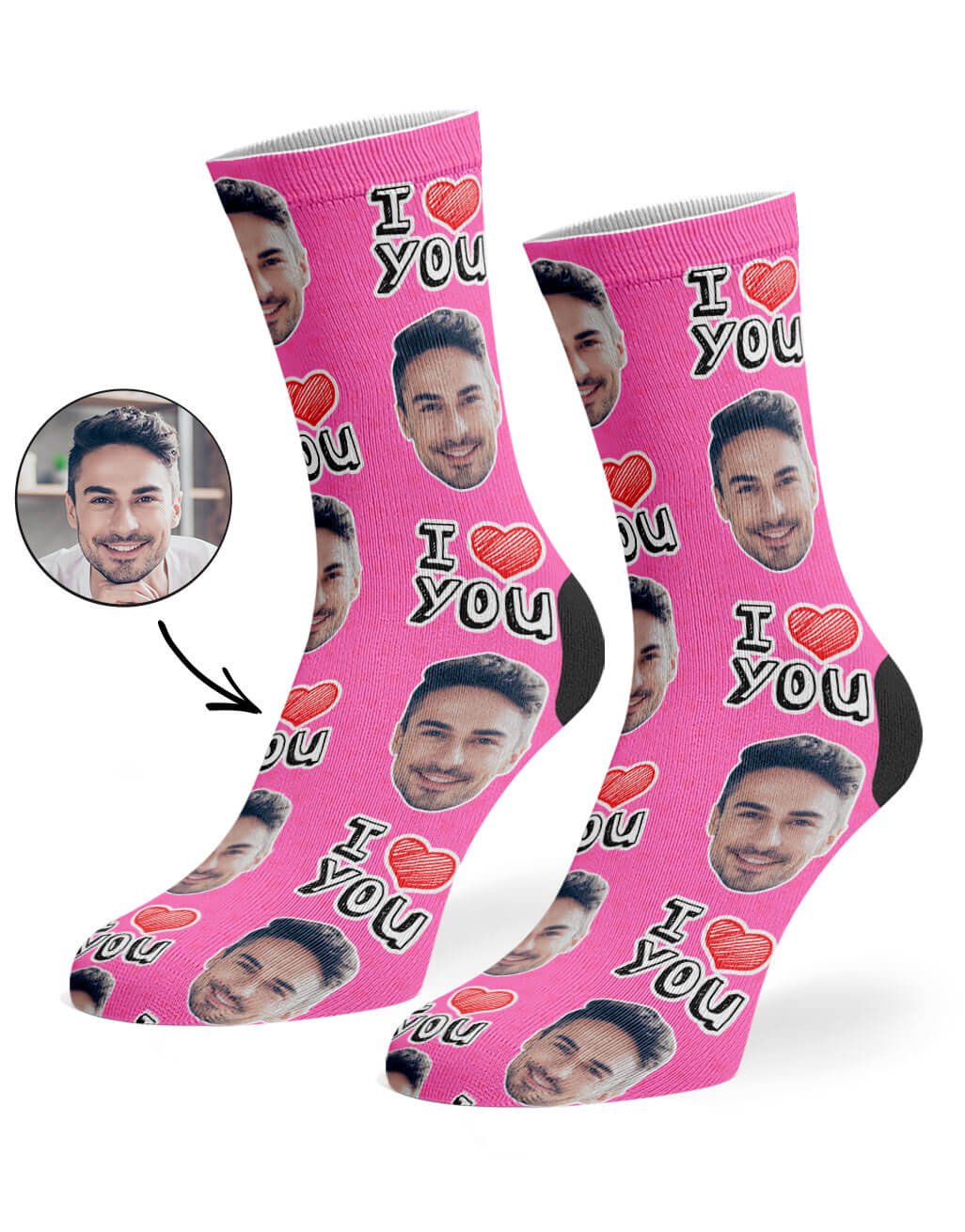I Heart You Custom Socks