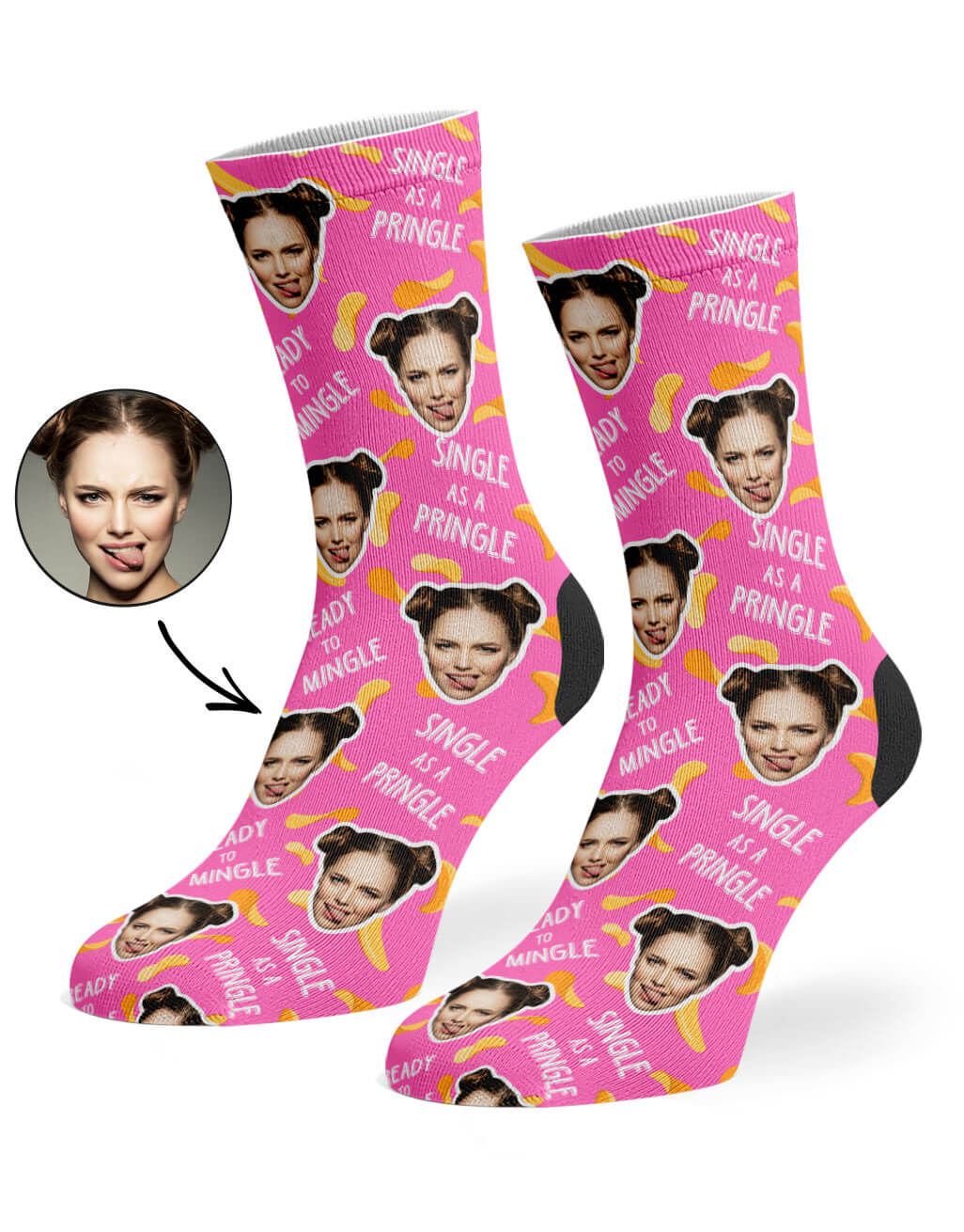 Single As A Pringle Custom Socks