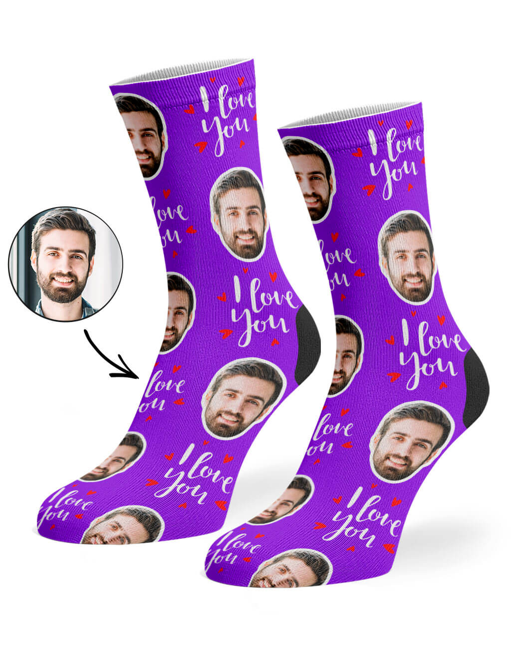 I Love You Custom Socks