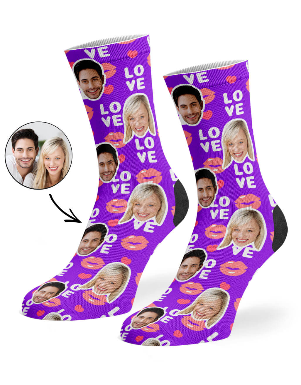 Love Lips Custom Socks