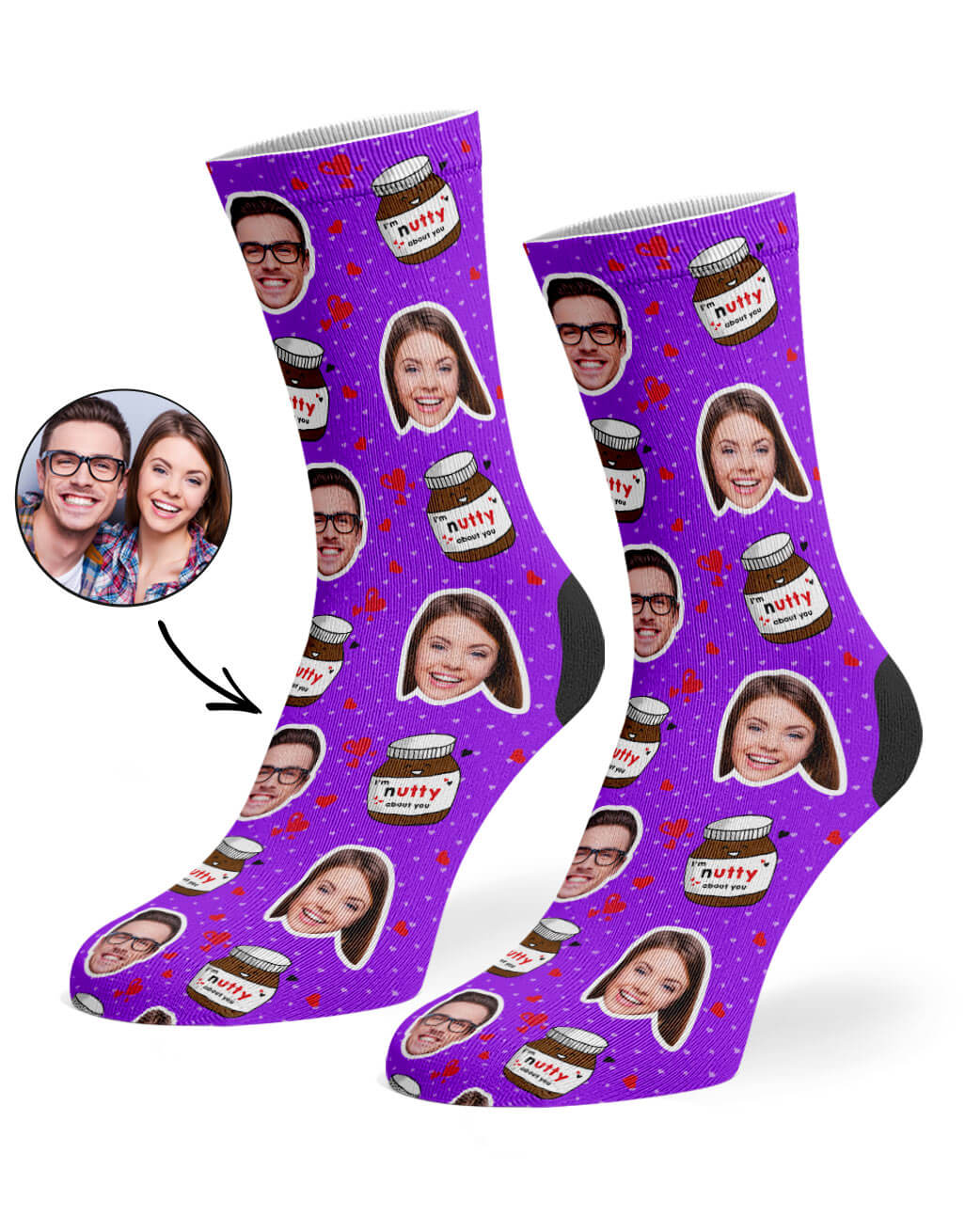 Nutty About You Custom Socks