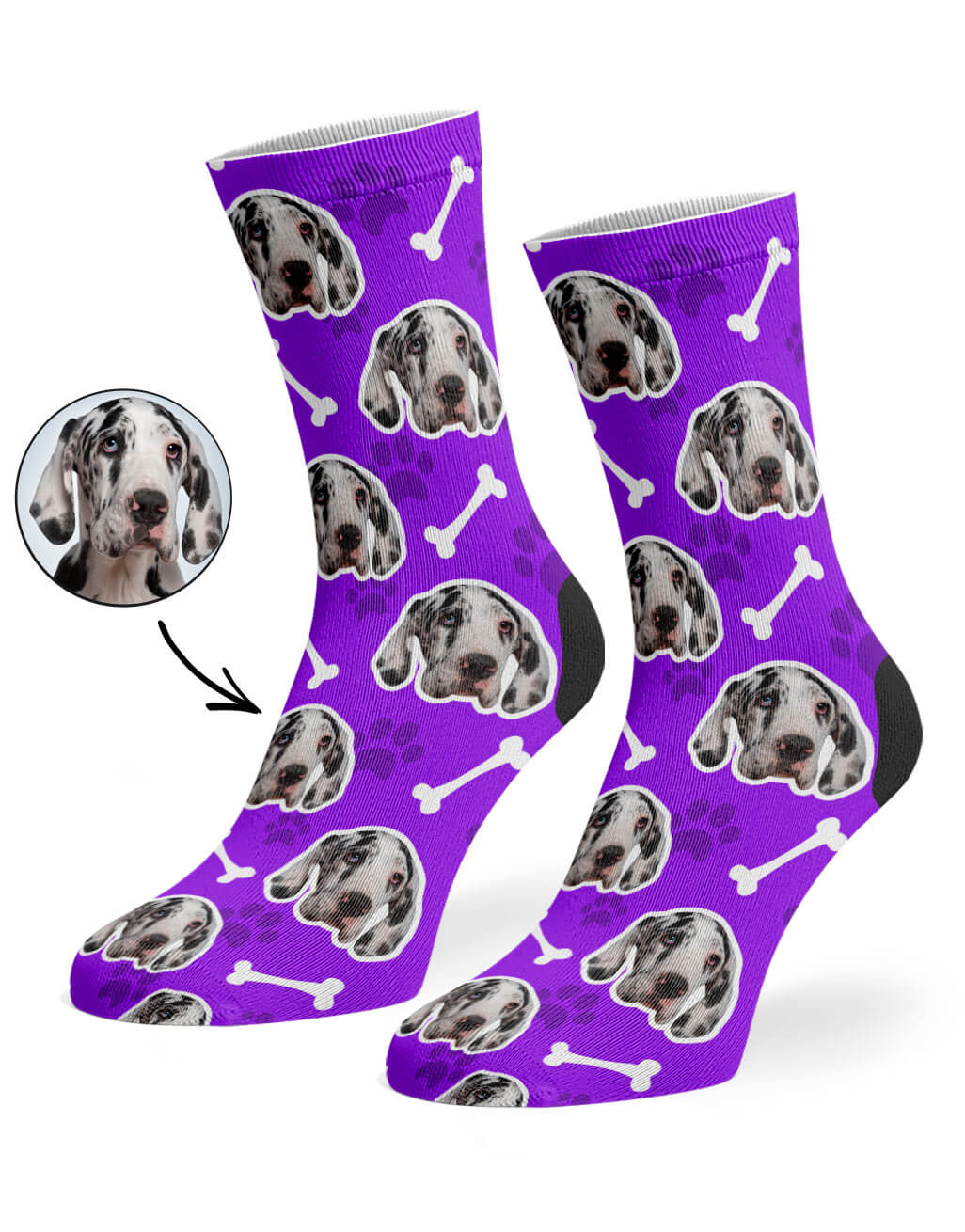 custom socks with your dog on