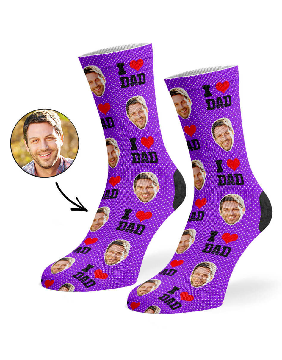 I Love Dad Custom Socks
