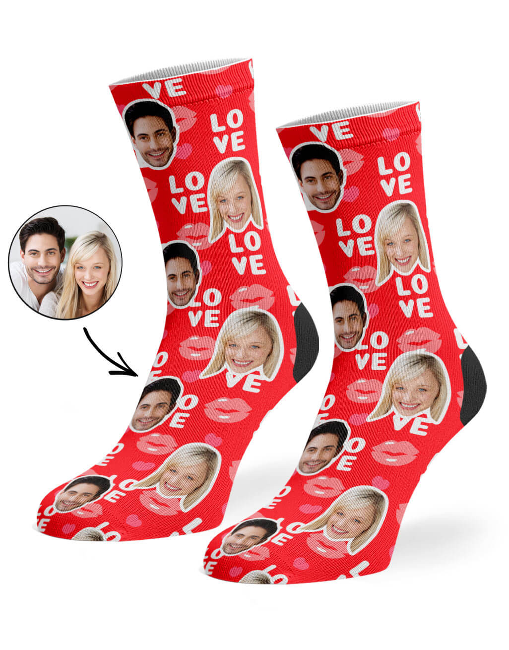 Love Lips Custom Socks