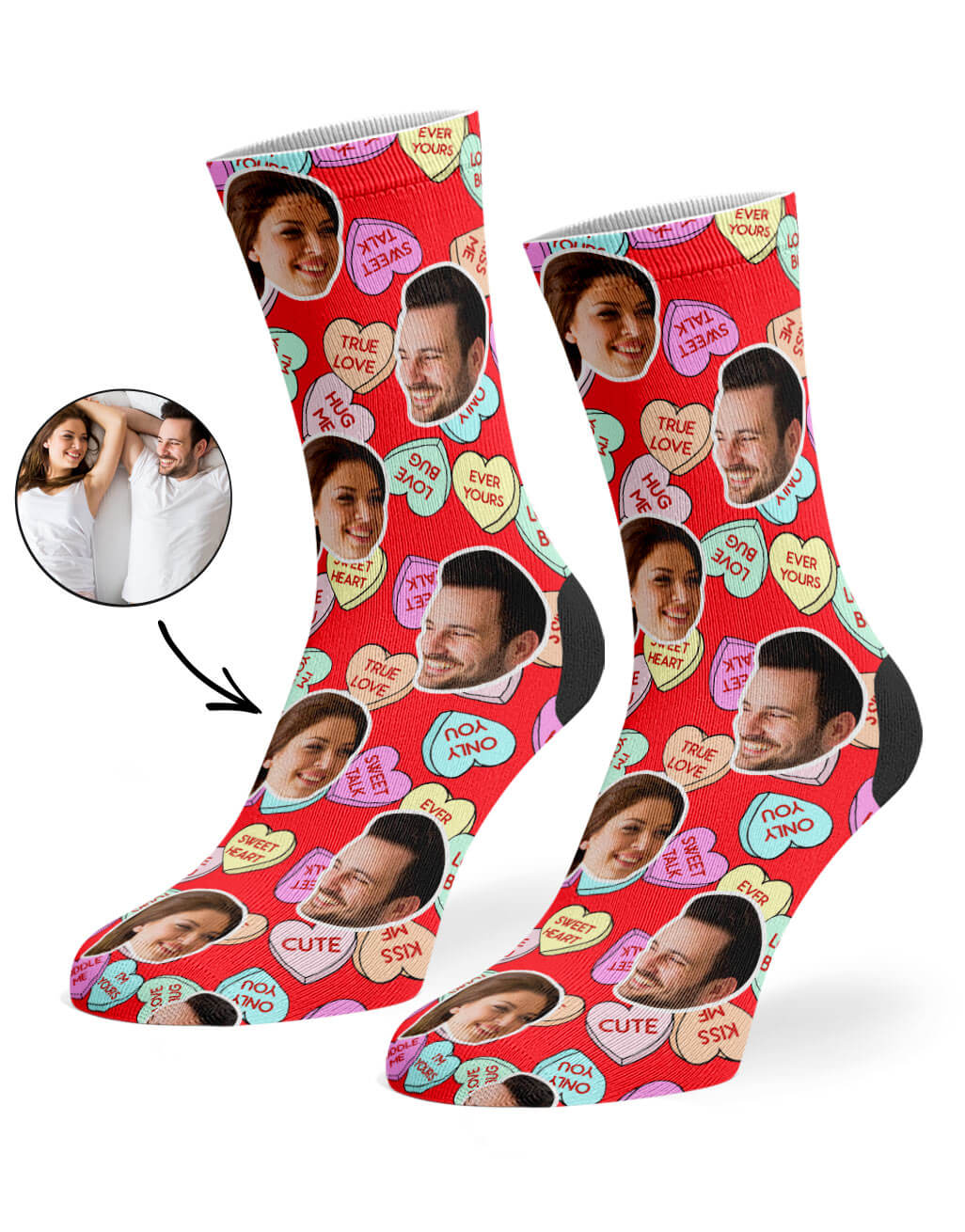 Nice Love Hearts Custom Socks