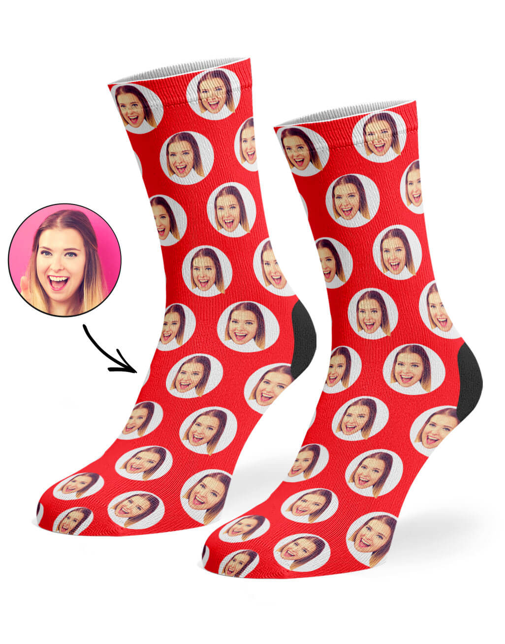 Polka Circle Custom Socks