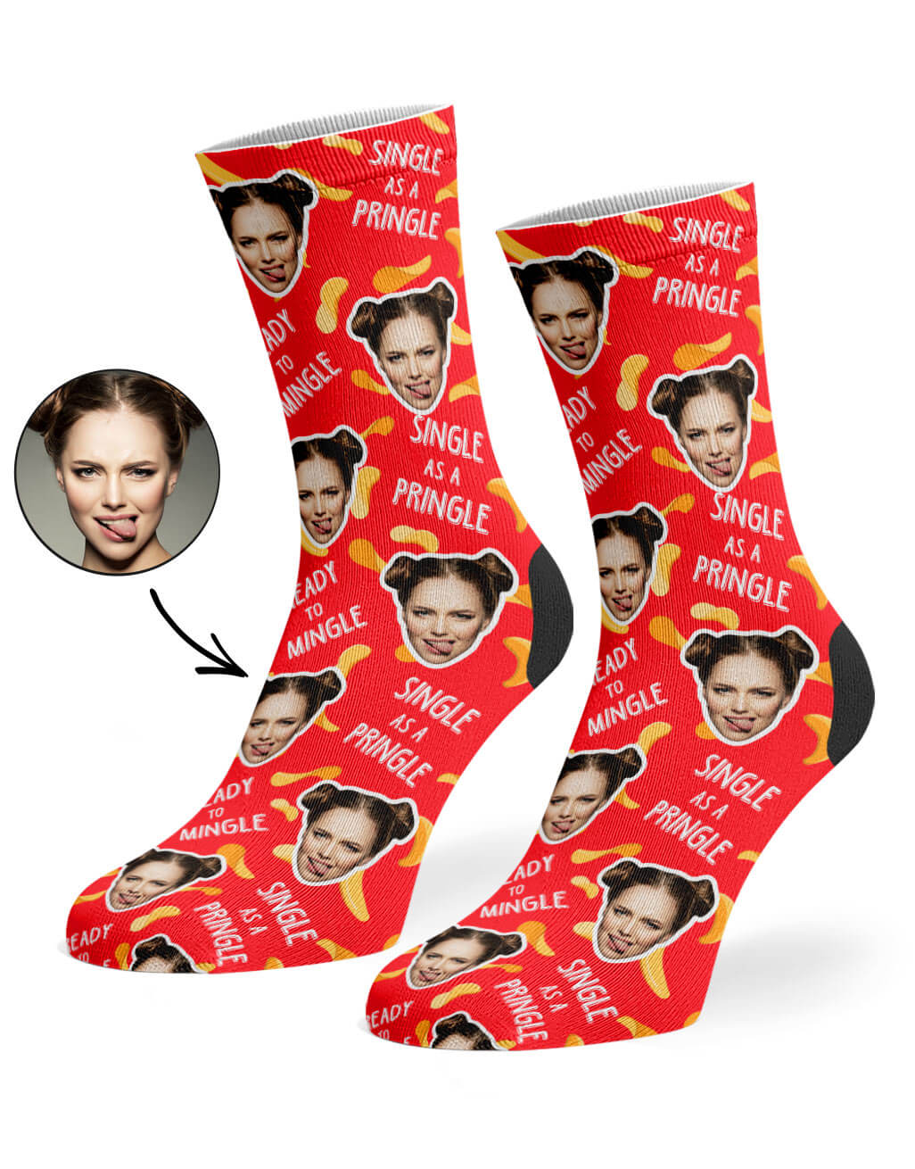 Single As A Pringle Custom Socks