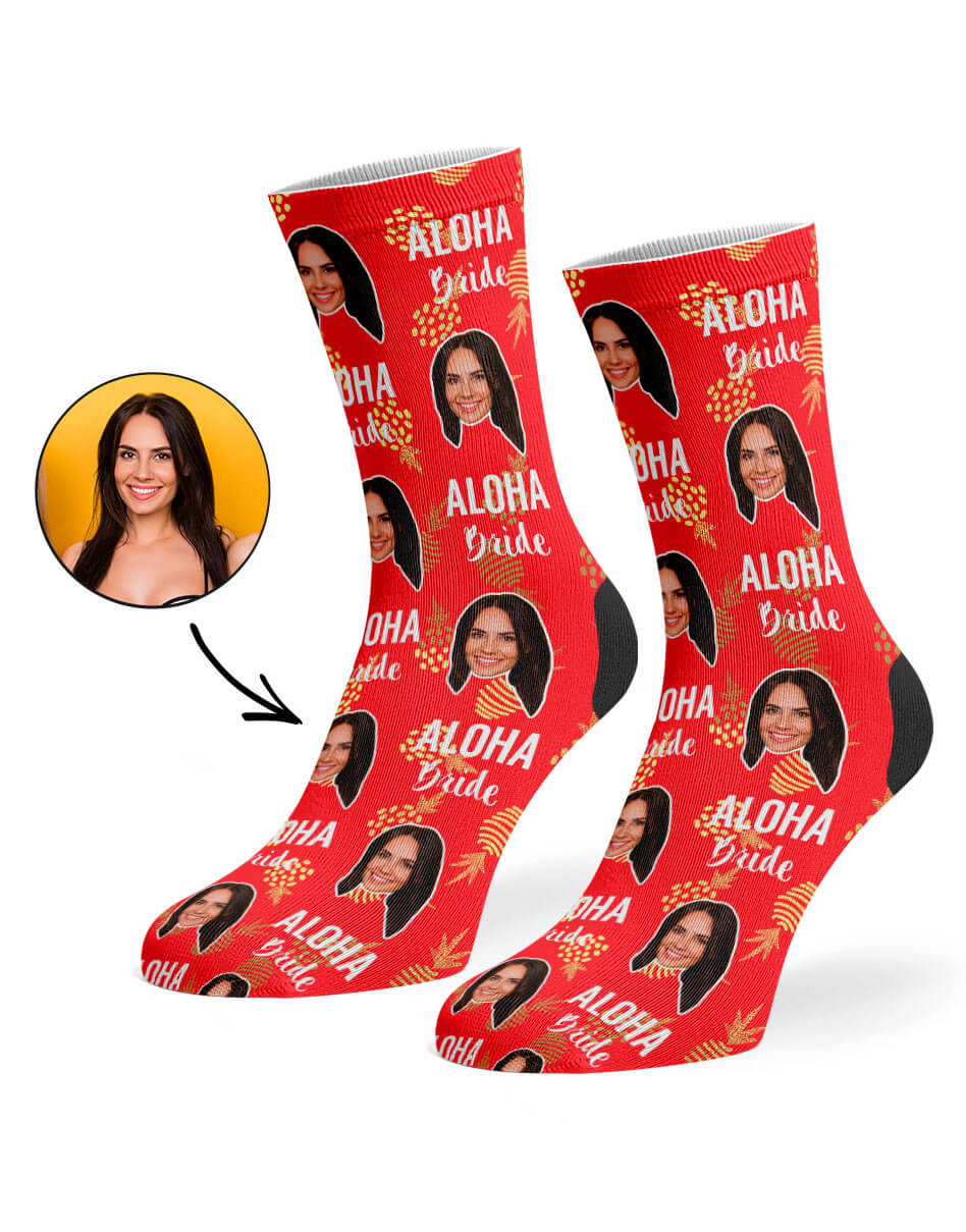 Aloha Bride Custom Socks