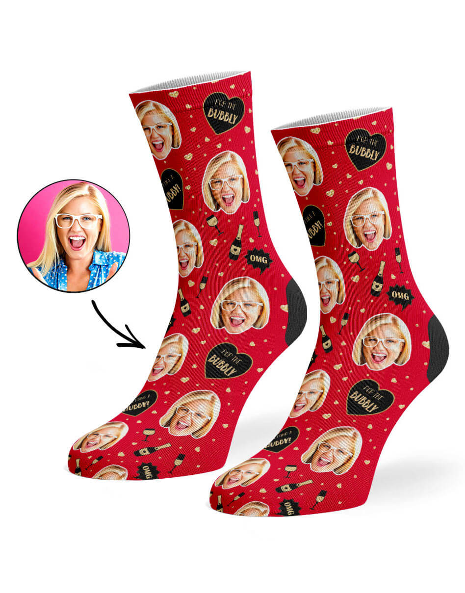 Pop The Bubbly Custom Socks