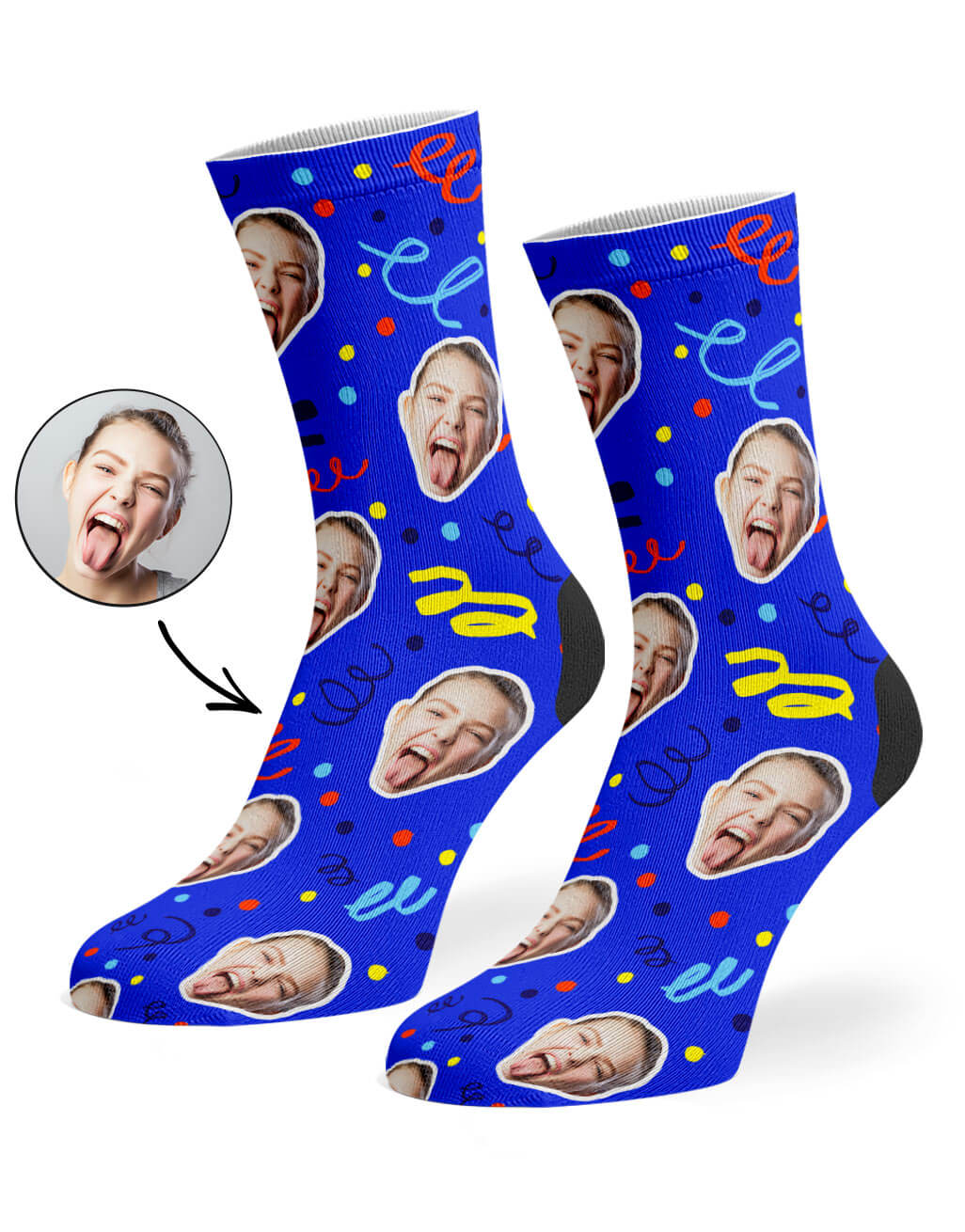 Happy Birthday Confetti Custom Socks