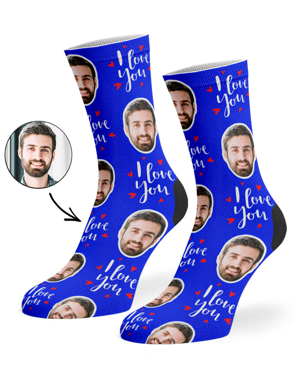 I Love You Custom Socks