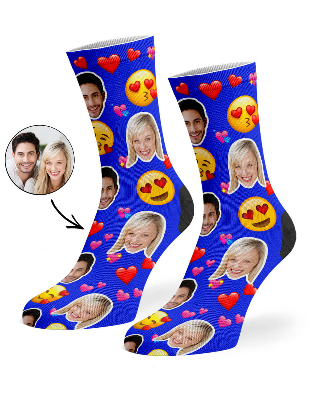 Love Emoji Custom Socks