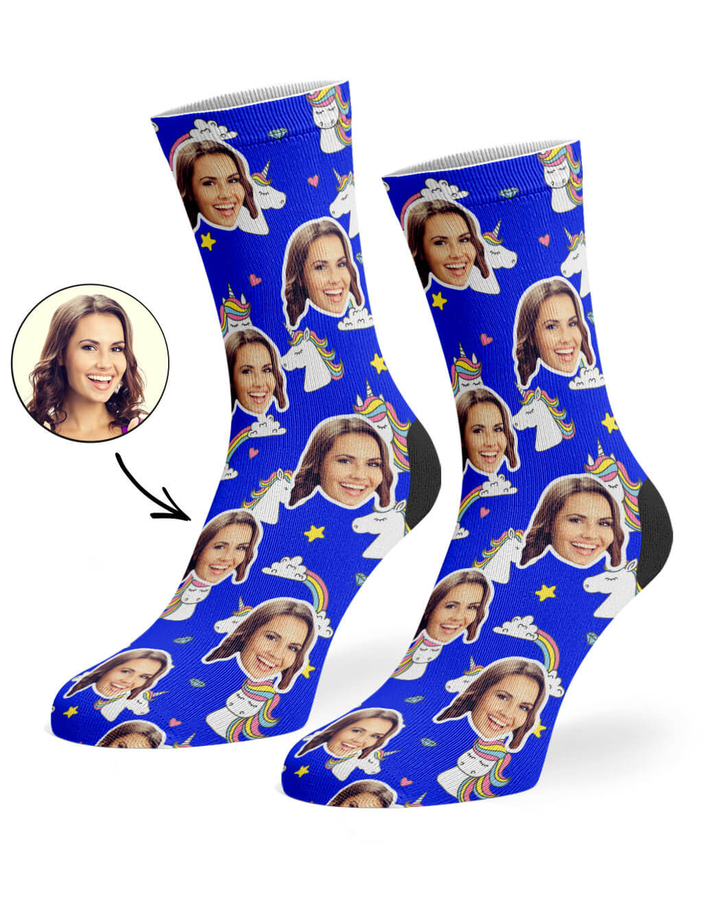 Rainbow Unicorn Custom Socks