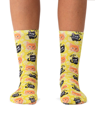 Stay Pawsitive Custom Socks