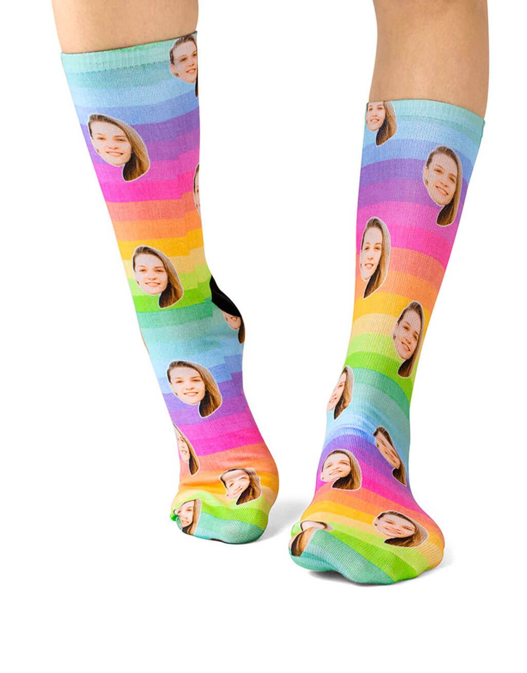 Striped Rainbow Custom Socks