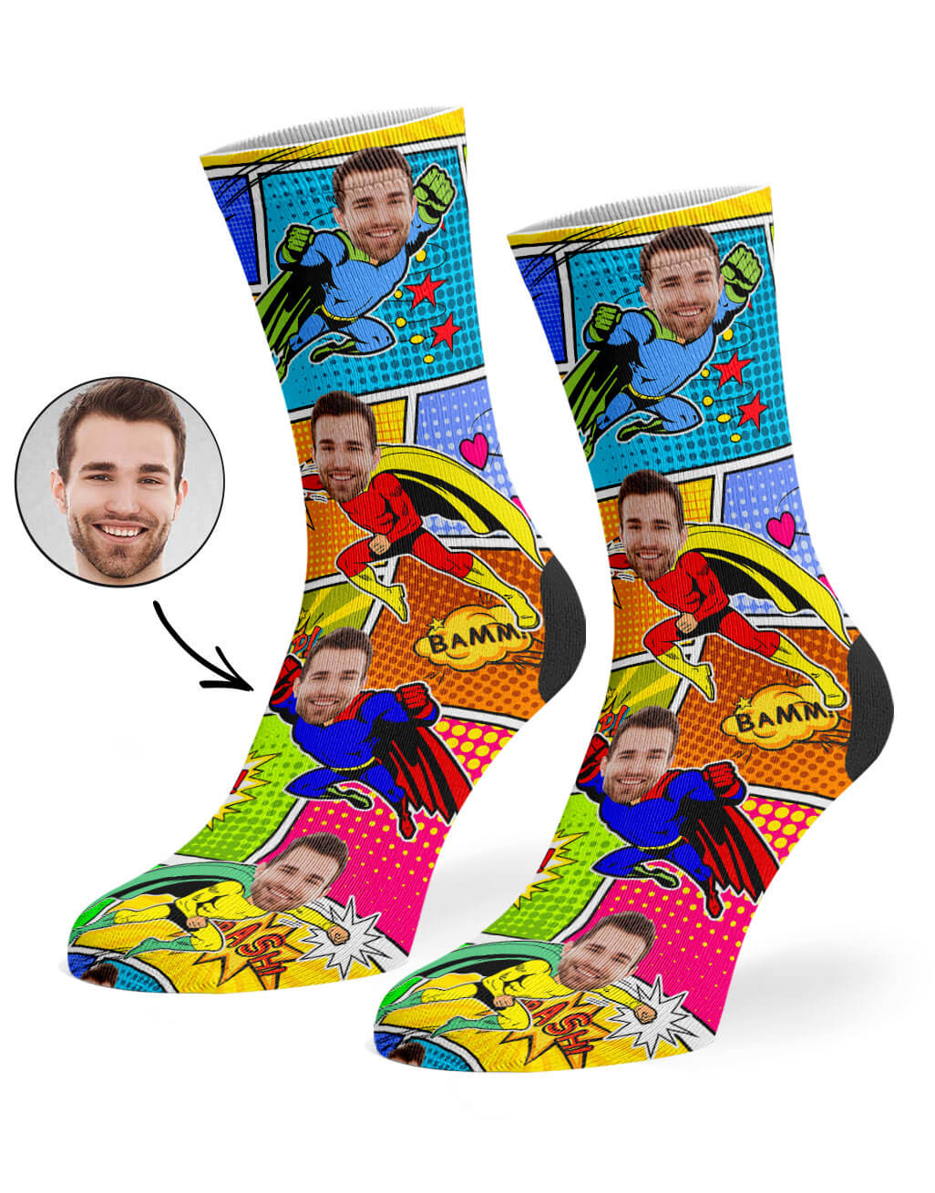 Superhero Custom Socks