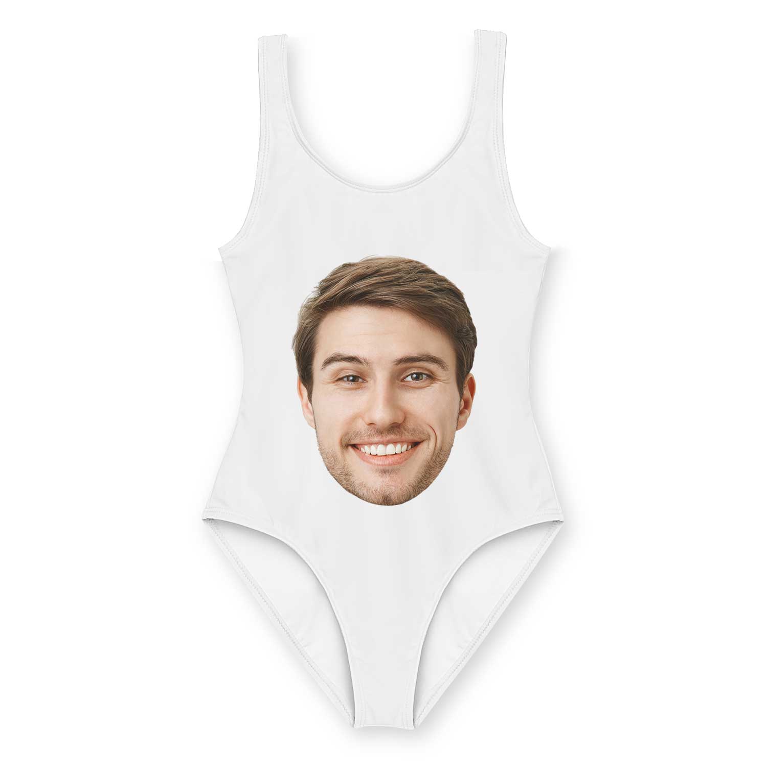 your face white Custom Bathing Suit