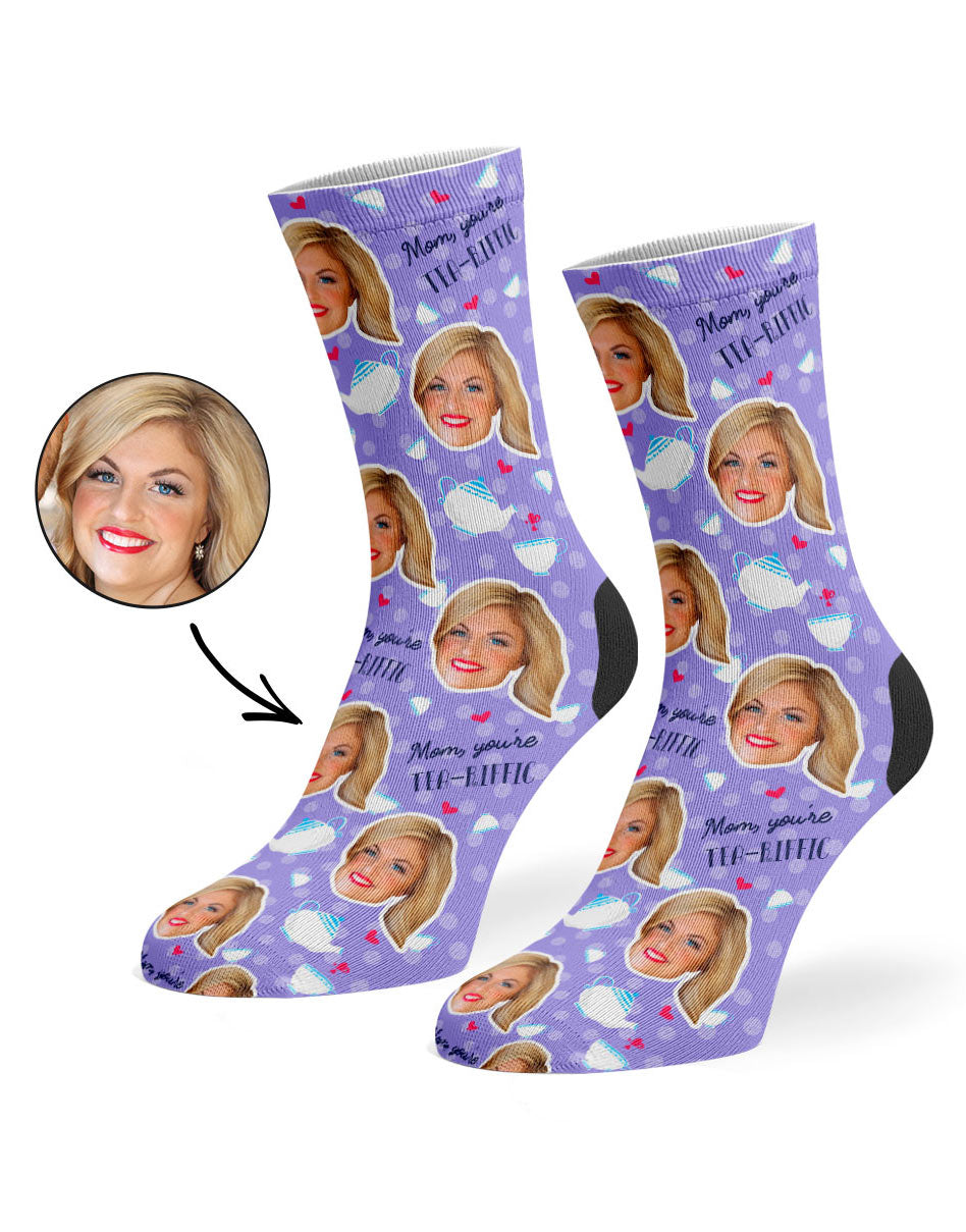 Tea-riffic Mom Custom Socks
