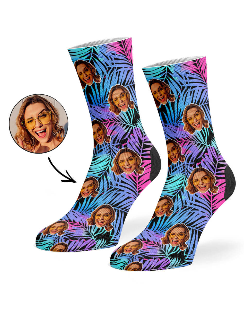 Palm Pattern Custom Socks