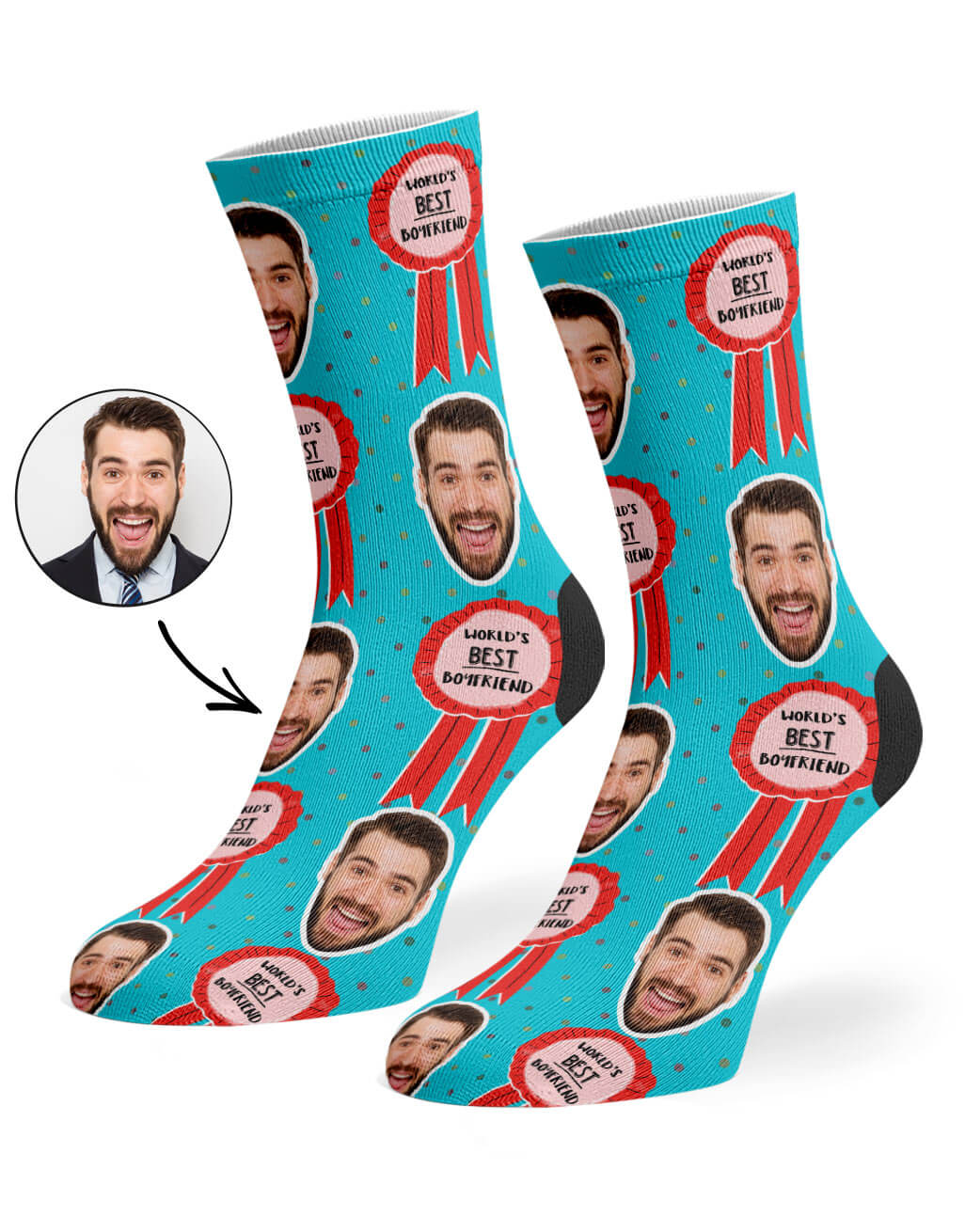World's Best Boyfriend Custom Socks