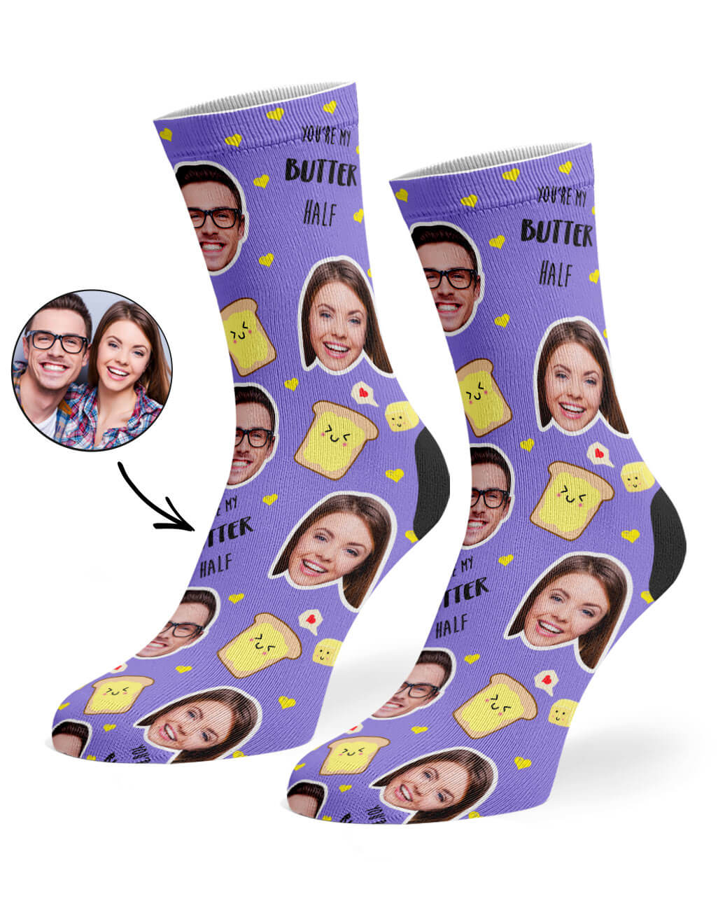 You're My Butter Half Custom Socks