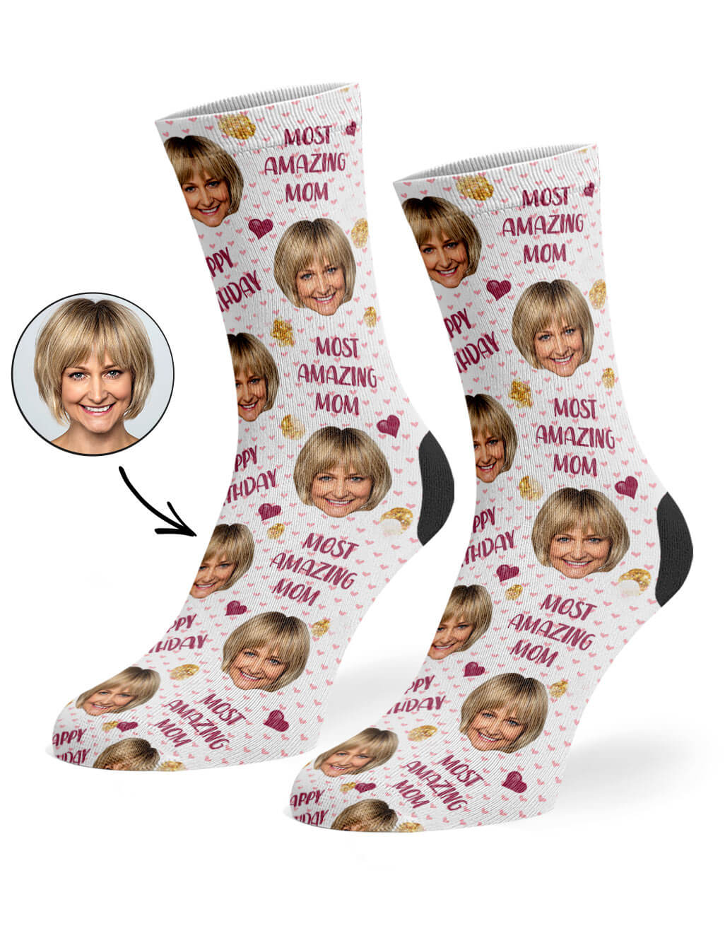 Amazing Mom Birthday Custom Socks
