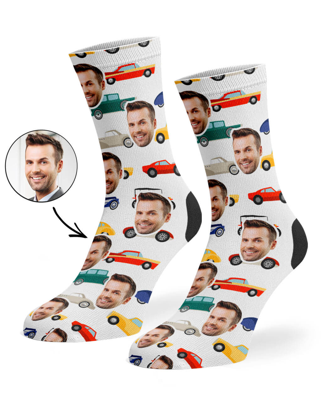Car Face Custom Socks