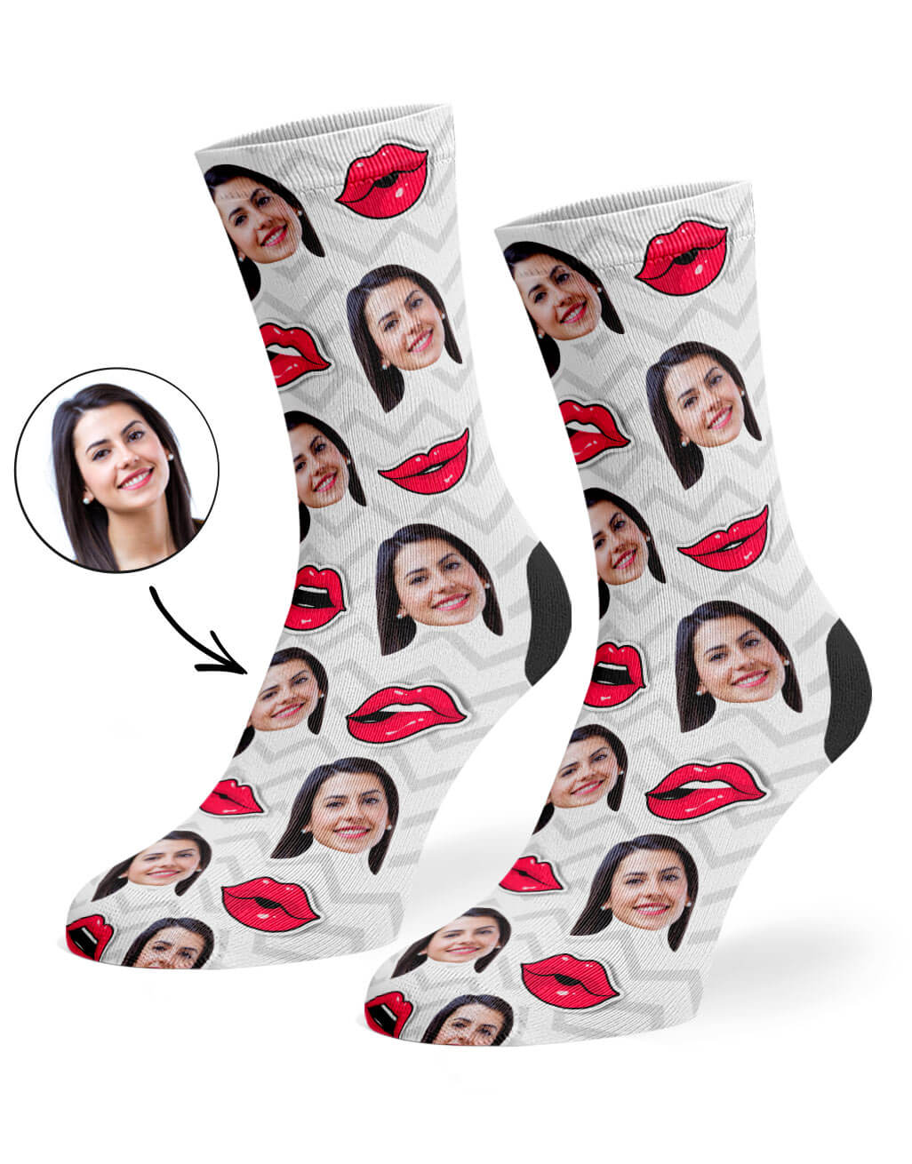 Comic Lips Custom Socks