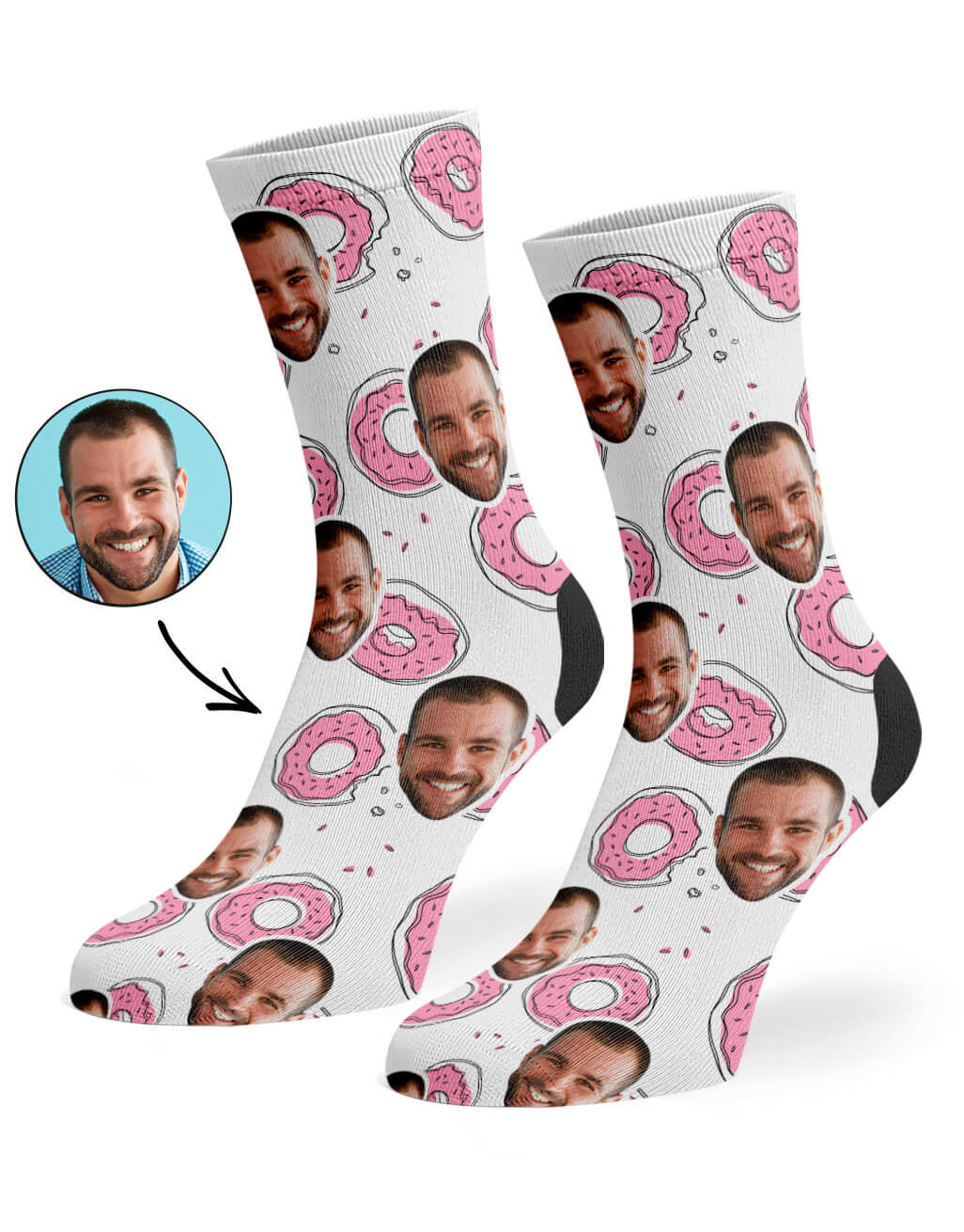 Donut Doodle Custom Socks