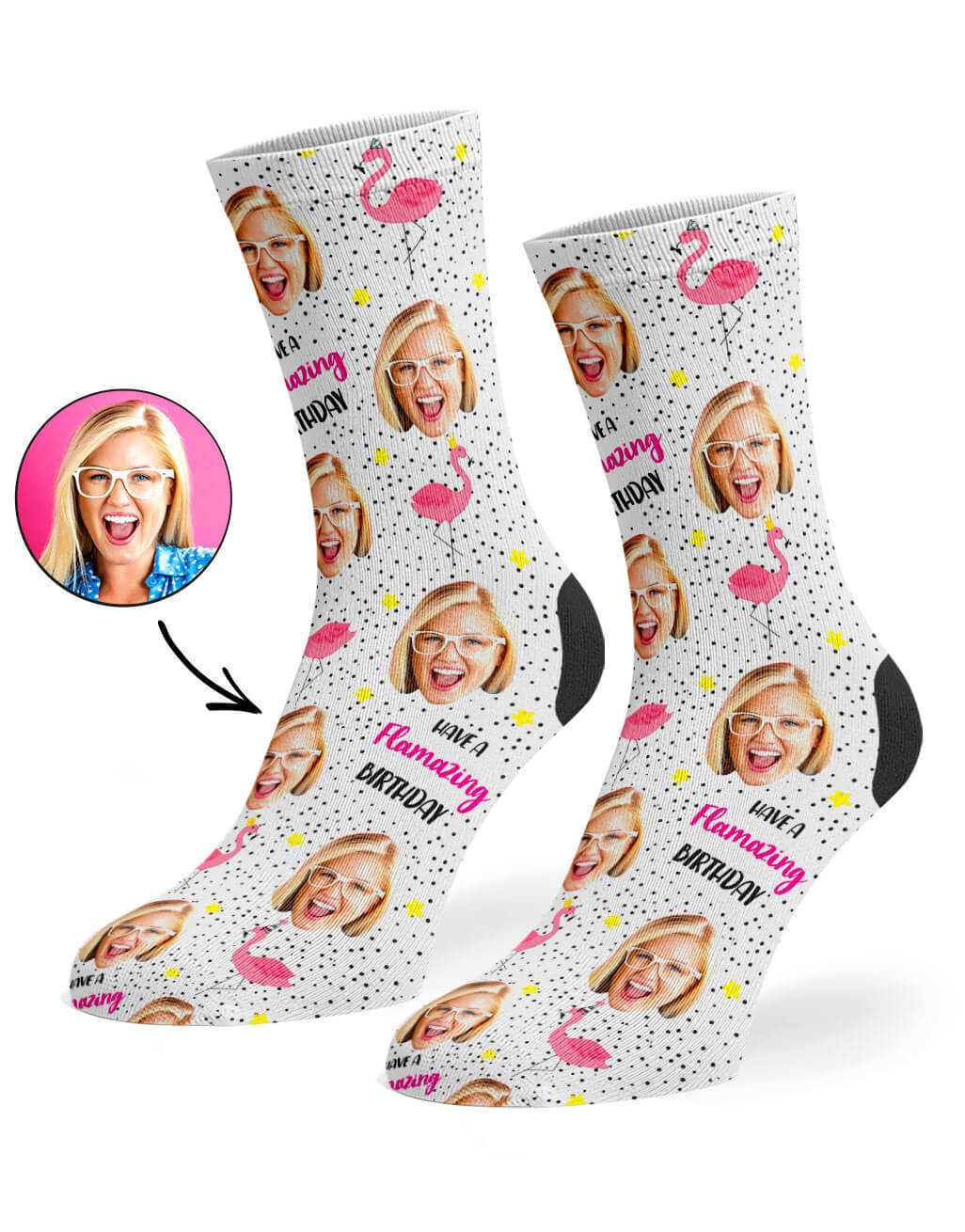 Flamazing Birthday Custom Socks