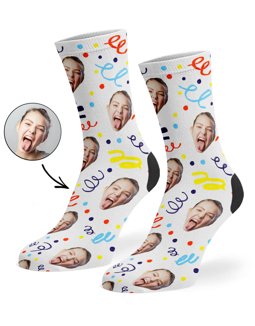 Happy Birthday Confetti Custom Socks