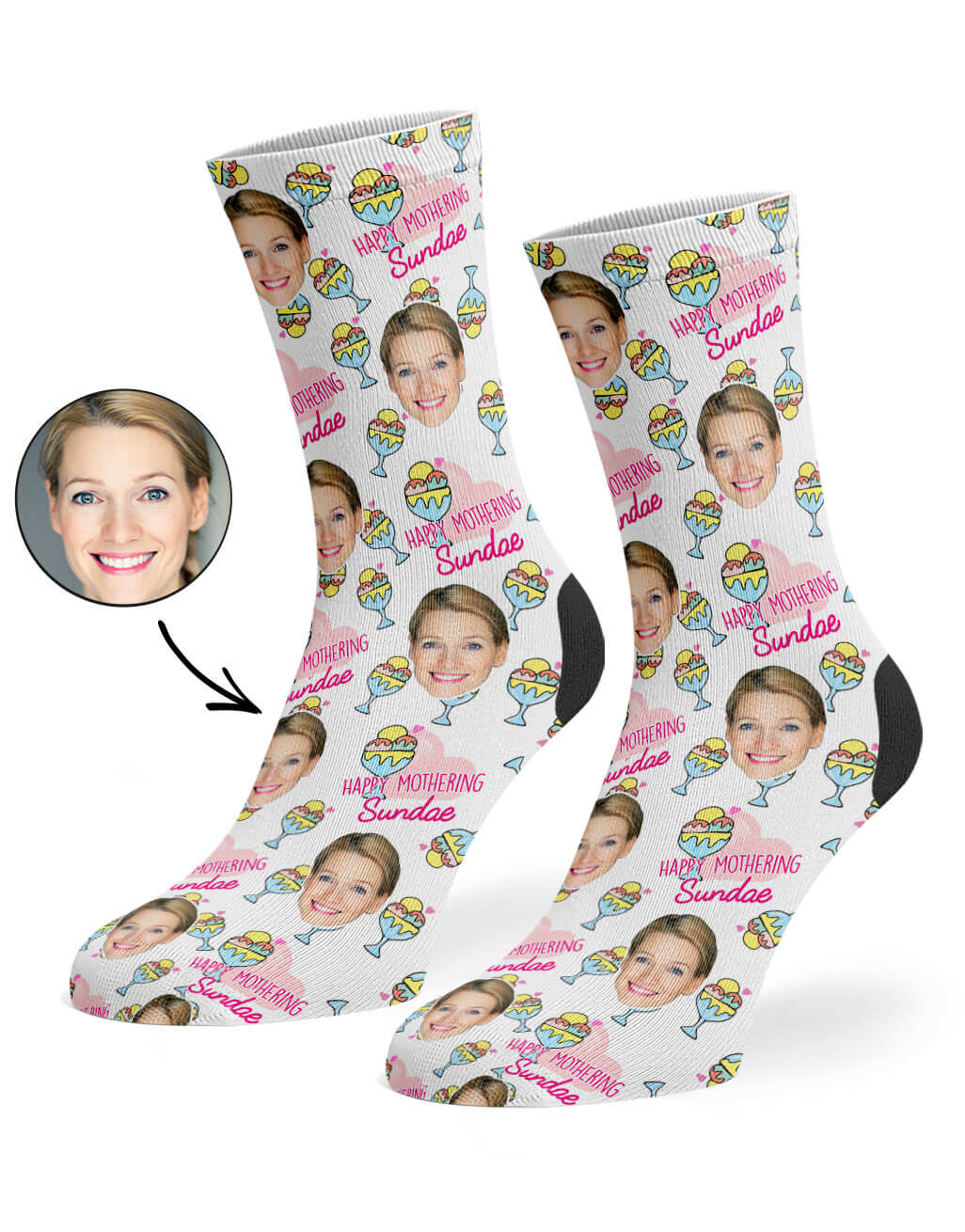 Happy Mothering Sundae Custom Socks