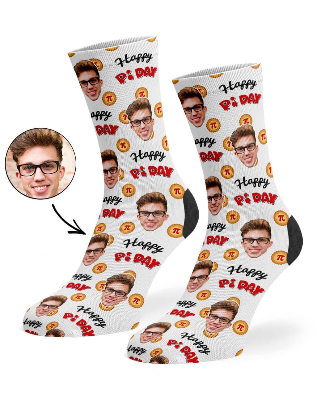 Happy Pi Day Custom Socks