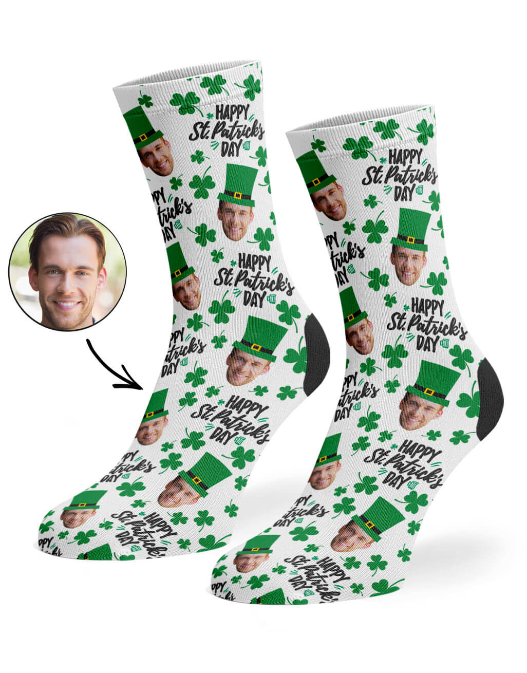 Happy St. Patricks Day Custom Socks