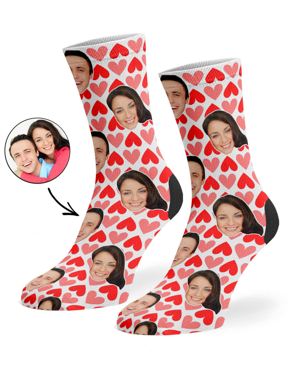 Hearts Custom Socks
