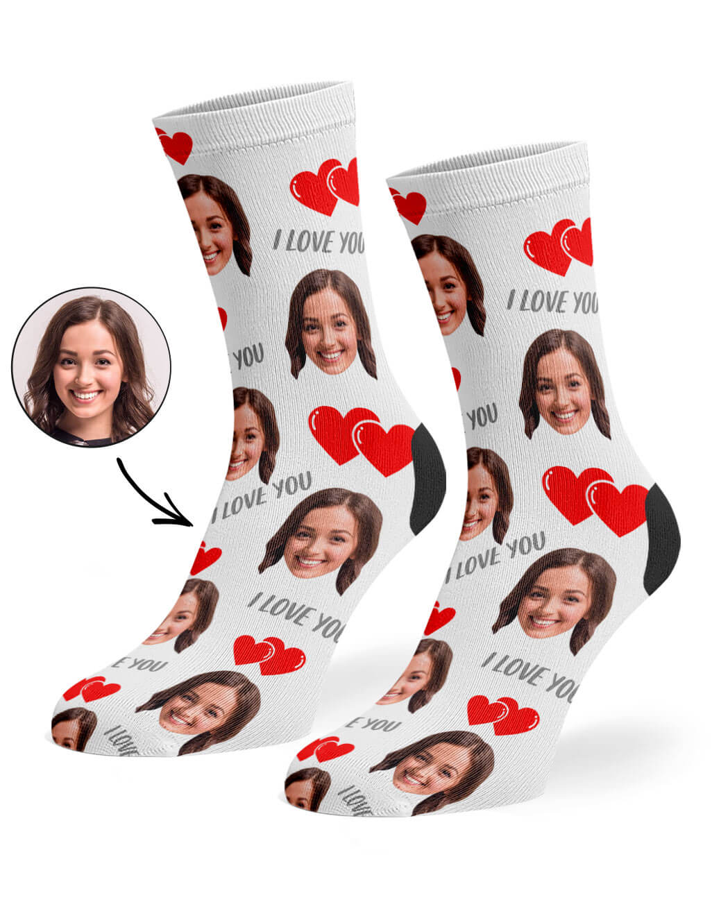 I Love You Valentines Day Custom Socks