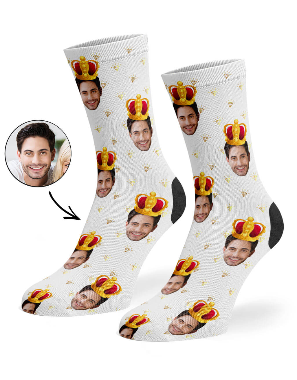 King Face Custom Socks