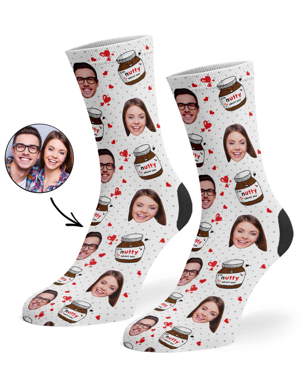 Nutty About You Custom Socks