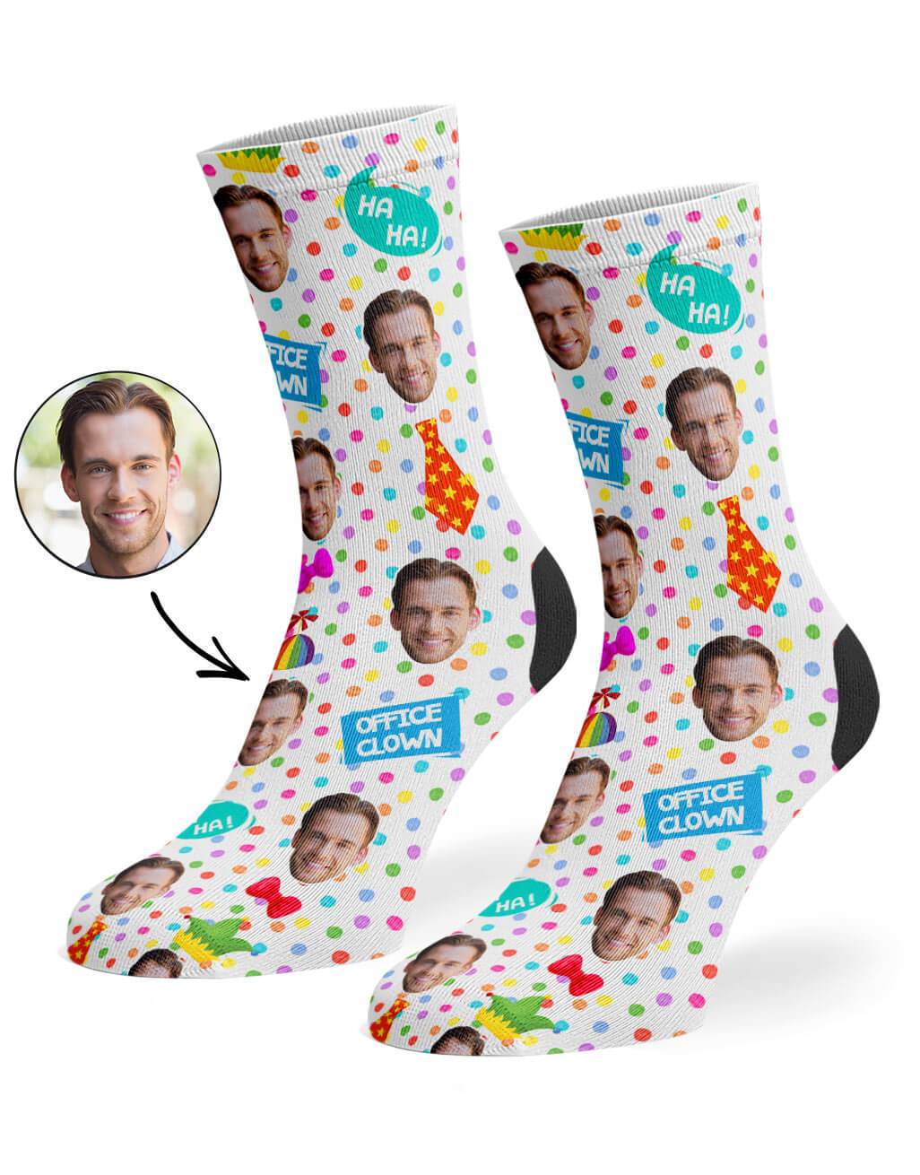 Office Clown Custom Socks
