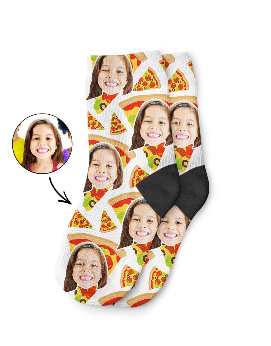 Pizza My Face Kids Socks